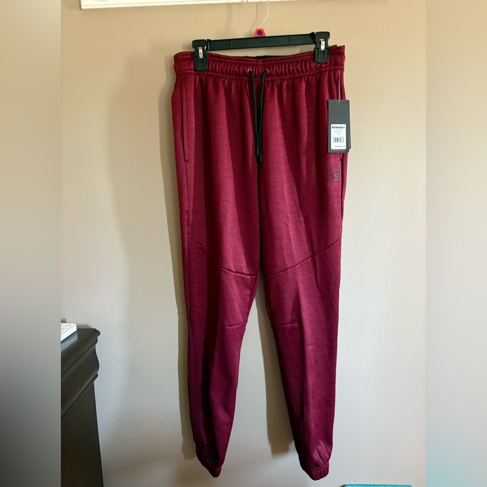NWT AND1 Basketball Pants Heathered Maroon Size Small